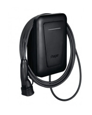 Σταθμός φόρτισης Hager witty one 11 kW τριφασικός RFID Bluetooth καλώδιο Type 2 6,5 m XVR111C