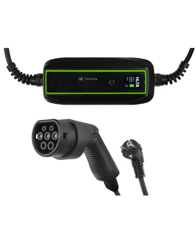 Green Cell EV PowerCable mobil ladestation Type 2 3.6kW (EV16)