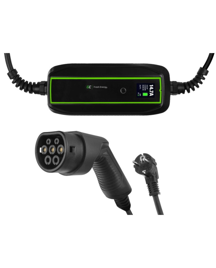 Green Cell EV PowerCable mobil töltőállomás Type 2 3.6kW (EV16)