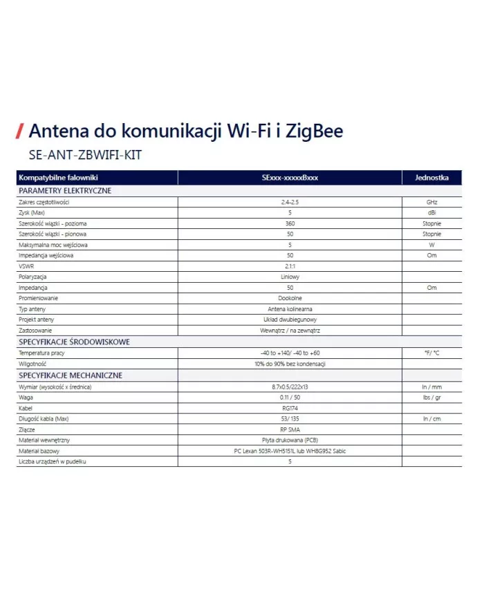 SolarEdge Antenne für Wi-Fi und ZigBee