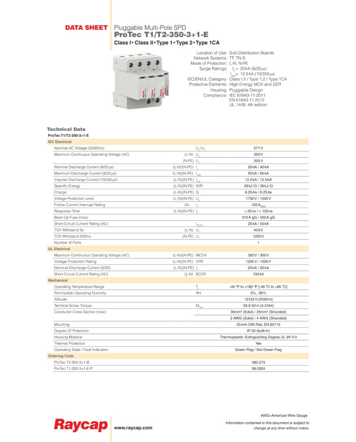 SMA AC Protection for CORE1, type 1+2, complete