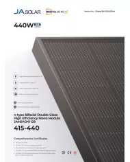 JA Solar JAM54D41 Bifaciale 435W GB Nero Completo MC4 (Tipo N)
