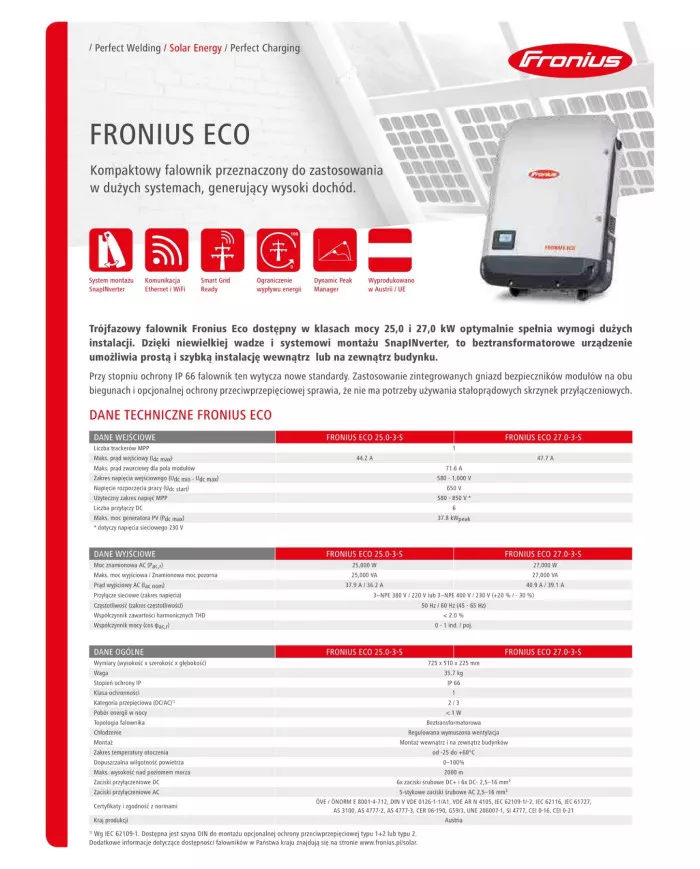 Fronius Eco 25.0-3-S WLAN 25 kW