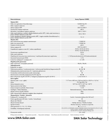 SMA Sunny Tripower CORE2 STP 110-60, 110kW, 3-phase