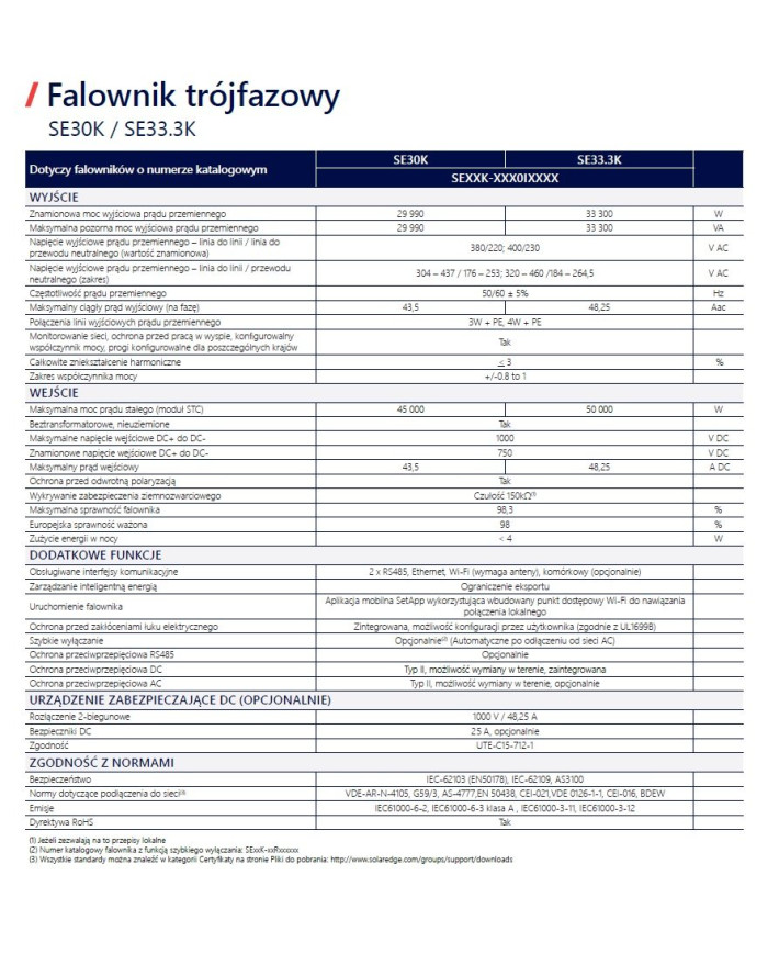 Solaredge SE33.3K 3-fazowy