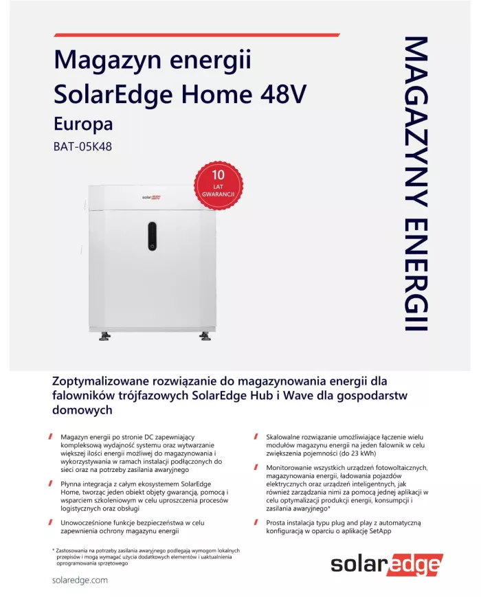 SolarEdge Base de stockage d'énergie IAC-RBAT-5KFSTD-01