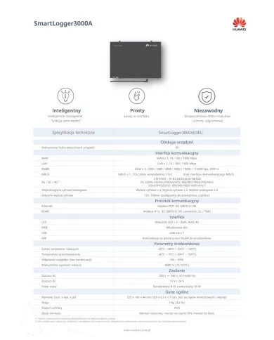 HUAWEI SmartLogger 3000A01 fără MBUS