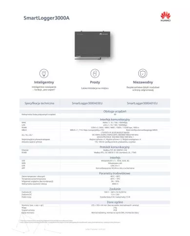 HUAWEI SmartLogger 3000A01 senza MBUS