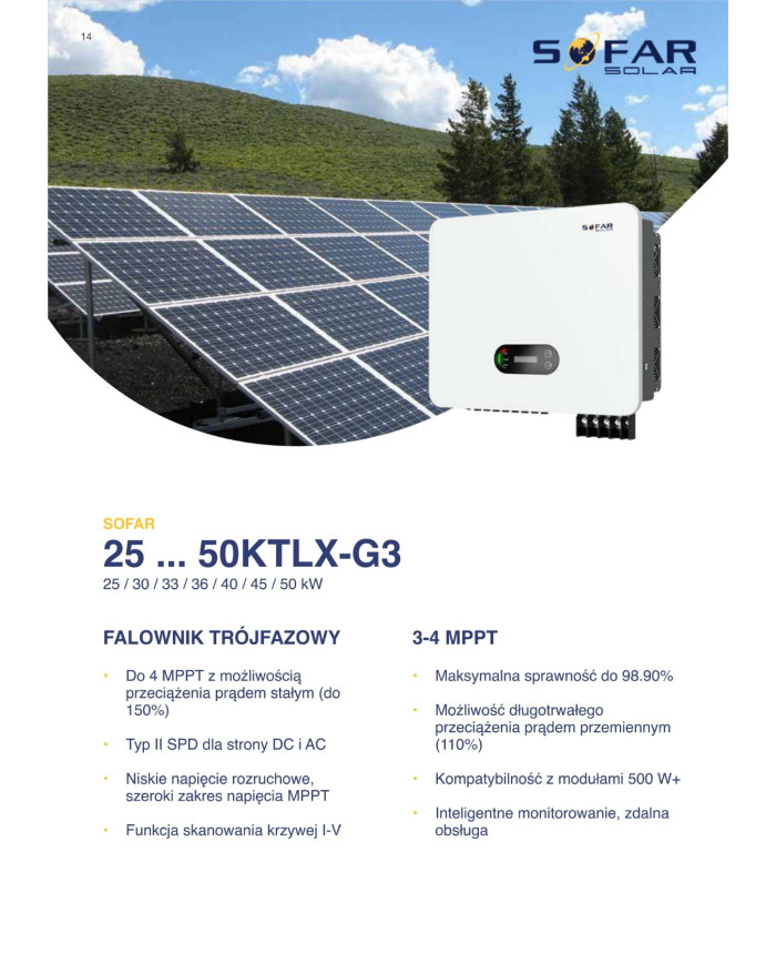 SOFAR 25KTL-X-G3 Three Phase 3xMPPT