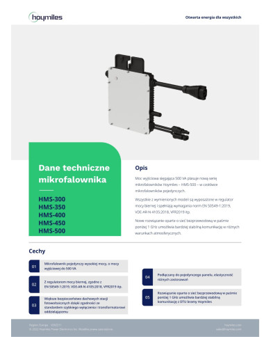 HOYMILES Mikroinwerter HMS 350-1T 1F (1*470W)