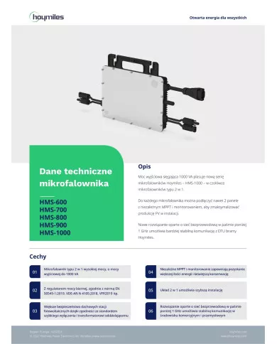 HOYMILES Micro-onduleur HMS 800-2T 800 VA