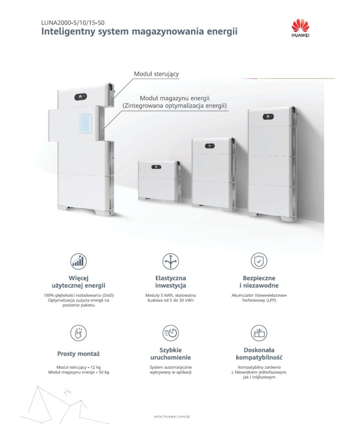 HUAWEI Energy Storage 10kW (LUNA2000-5-C0 + 2 X LUNA2000-5KW-E0)