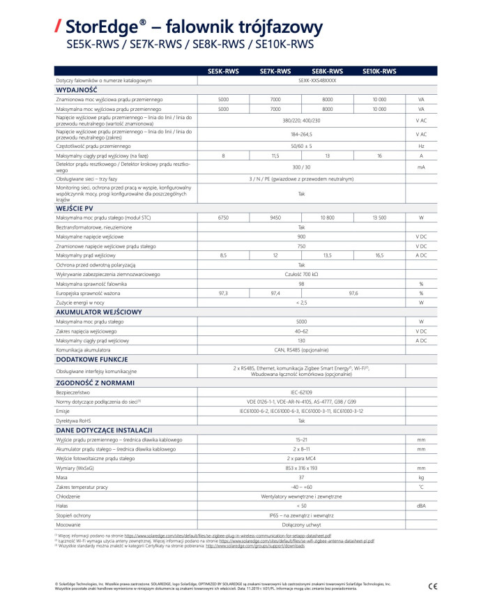 Solaredge Inverter Hybrid SE5K 3-phase-RWS