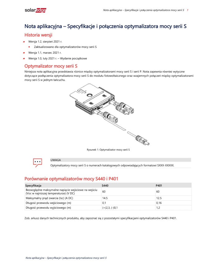 SolarEdge Optimizer S440-1G M4M RM