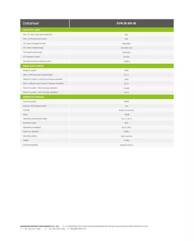 GROWATT SYN-50-XH-30 (Backup Box) - Soluzione di backup potente per sistemi solari moderni