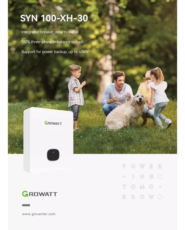 GROWATT SYN-100-XH-30 Backup Box för MID XH