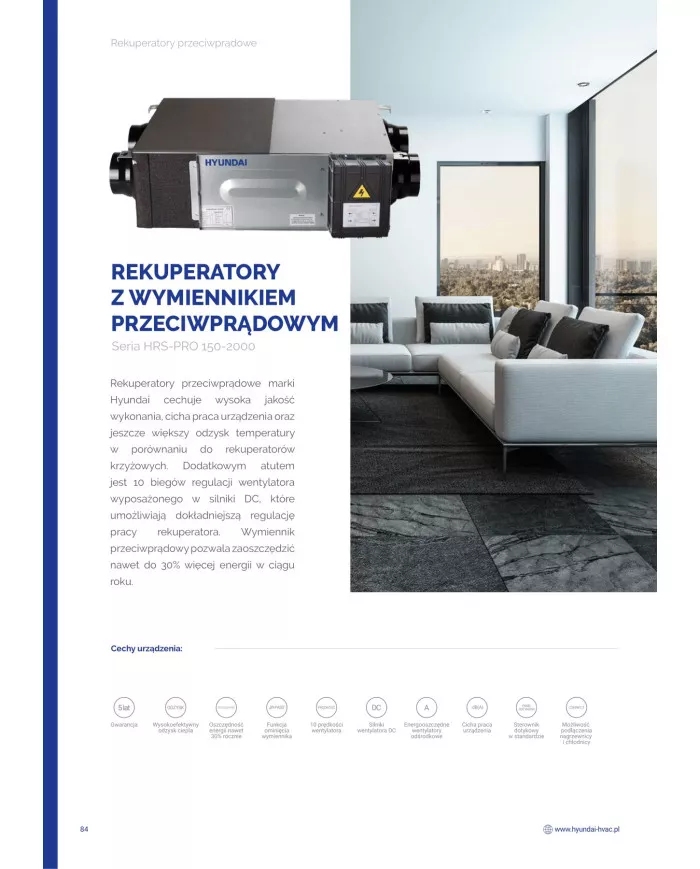 HYUNDAI HRS-PRO350 Systém pro rekuperaci tepla