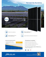 JA Solar JAM72S20-HC 465W Mono PERC Sidabrinis Rėmas