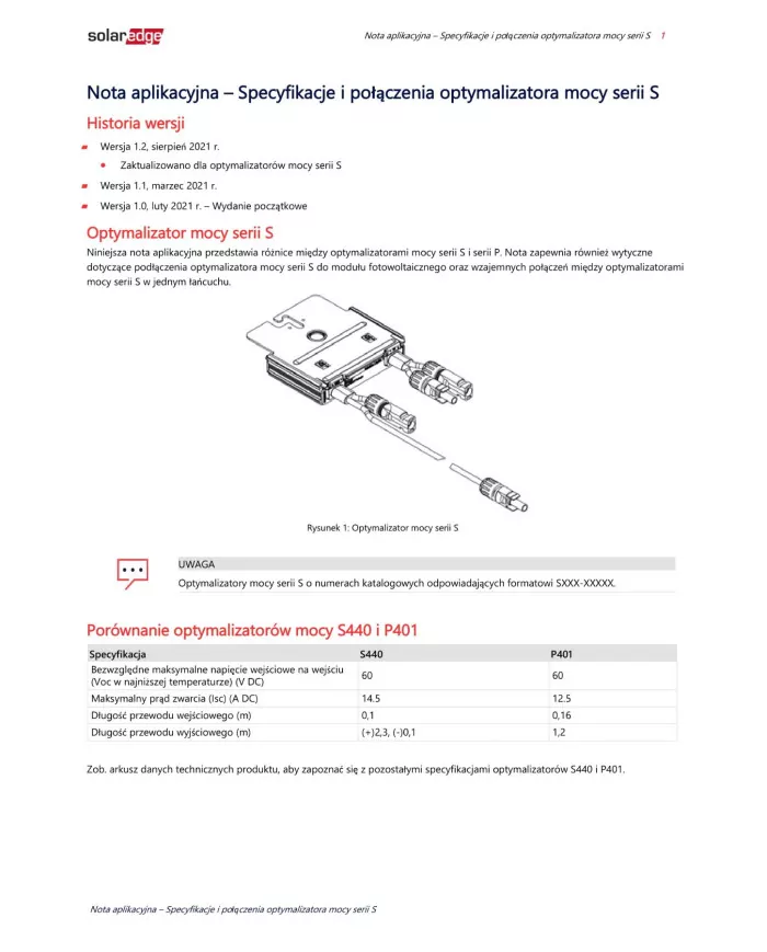 Ottimizzatore SolarEdge S500-1G M4M RM