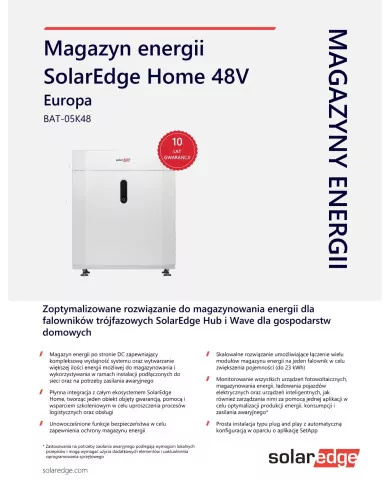 SolarEdge Home Akkumulátor 48V 4,6kWh