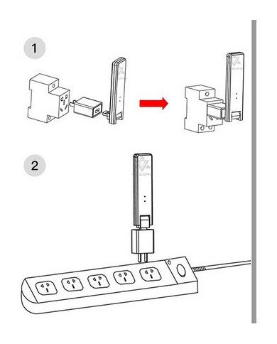 HOYMILES DTU-WLite-S stebėjimo modulis (belaidis, iki 4 PV modulių)